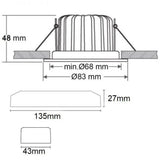 EMEROR intermedio LED SYS-68 10W DALI-DIMMBAR 4000K IP65