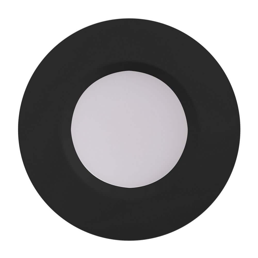 LED Einbaustrahler Tiaki IP65 in runder, schwarzer Bauform mit integriertem LED-Licht.