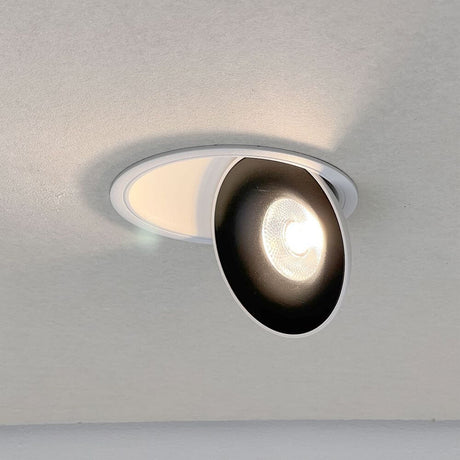 LED Einbaustrahler schwenkbar & Dimmbar mit drehbarem Strahlenkopf und warmweißem Licht.