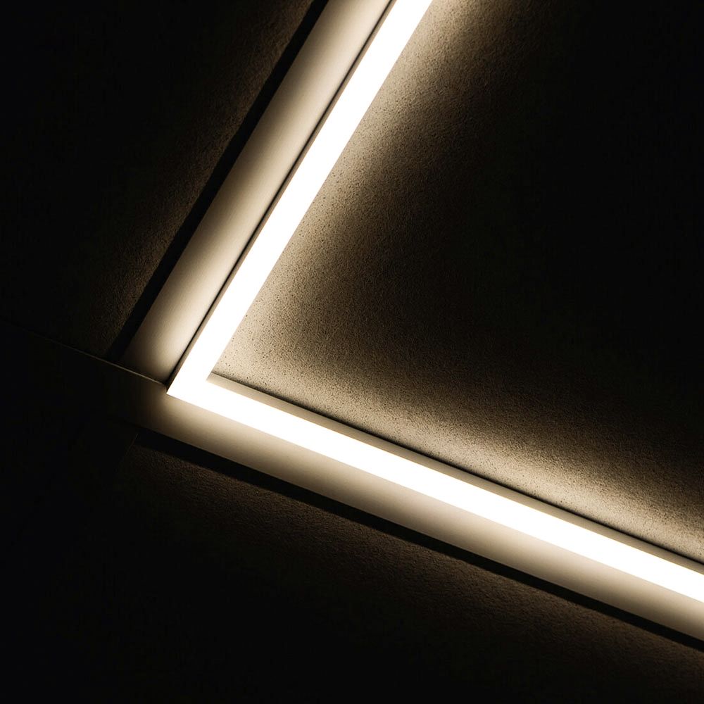 LED -indsæt ramme til Odenwald loft 62 x 62 cm varm hvid