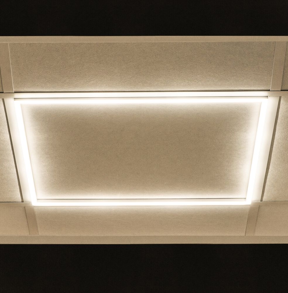 Frame di inserimento a LED per soffitto di Odenwald 62 x 62 cm Bianco caldo