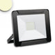 LED Fluter Warmweiß 30W 2400lm , IP65 Schwarz mit 1 Meter Anschlusskabel.