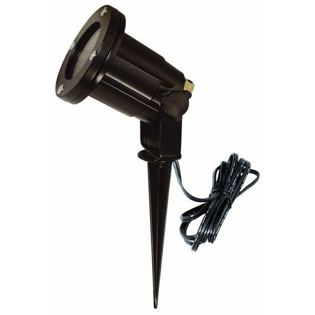 LED Projecteur de jardin TONO IP44 Noir avec pique de terre pour l’éclairage de jardin, résistant aux intempéries et robuste.