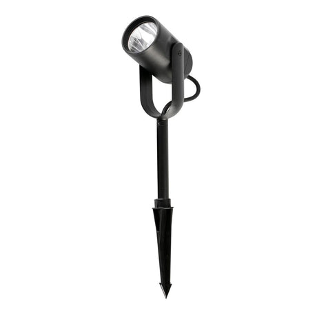 LED Projecteur de jardin SLOT-20 20 cm 3000K IP65 noir sur piquet de terre pour une utilisation au jardin.
