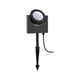 LED Gartenstrahler Swivea mit schwarzem Gehäuse, individuell einstellbarem Schwenkkopf und Erdspieß.