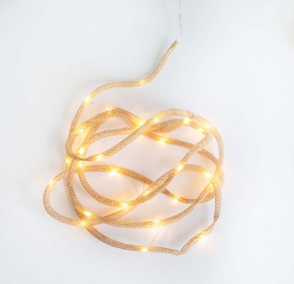 LED jute light chain Lia IP44