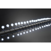 LED Globelichterkette kleine & große runde Dioden 80 Kaltweiße Dioden IP44 auf einer Schnur.