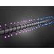 LED Globelichterkette runde Dioden mit rot/blau Farbwechsel 40 farbwechselnde Dioden IP44 auf schwarzem Hintergrund.