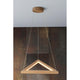 LED Hängelampe Legno 1680lm Eiche-Geölt in modernem Design, hängend mit warmem Licht.