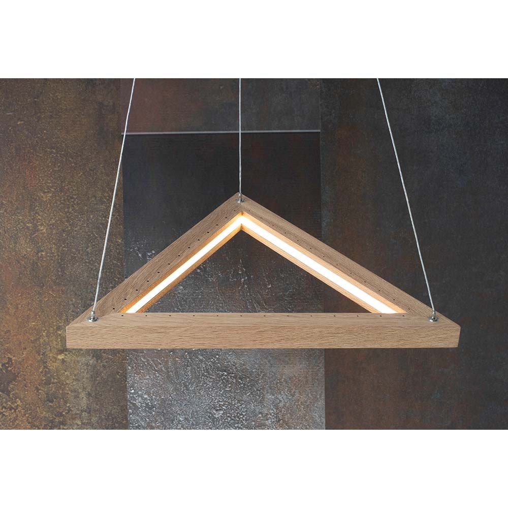 LED Hängelampe Legno aus geölter Eiche, moderne Pendelleuchte mit warmem Licht, 1680lm.
