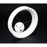 Minimalistische LED Hängelampe Loop Ring 60cm mit opalweißer Abdeckung und dimmbarem warmweißem Licht.