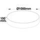 LED Hängeleuchte Ø 100cm Weiß ColorSwitch 3000-4000K Dimmbar