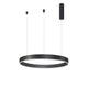 Alt Tag: LED Hängeleuchte Motif Ø 80cm 3360lm - schwarze ringförmige Pendelleuchte in modernem Design
