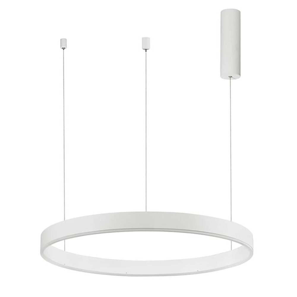 Moderne LED Hängeleuchte Motif Ø 60cm in Weiß, elegantes Design für Wohn- oder Esszimmer.