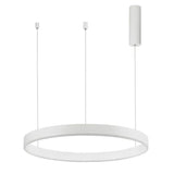 Moderne LED Hängeleuchte Motif Ø 60cm in Weiß, elegantes Design für Wohn- oder Esszimmer.