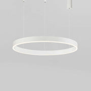 Alt Tag: LED Suspension Motif Ø 80 cm 3360 lm au design circulaire blanc épuré, idéale au-dessus de la table à manger ou dans un espace de vie moderne