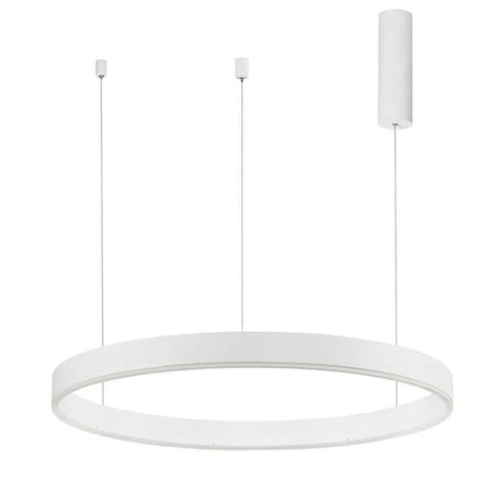 LED Hängeleuchte Motif Ø 80cm 3360lm - weiße ringförmige Pendelleuchte für Esszimmer, Wohnzimmer und Home Office