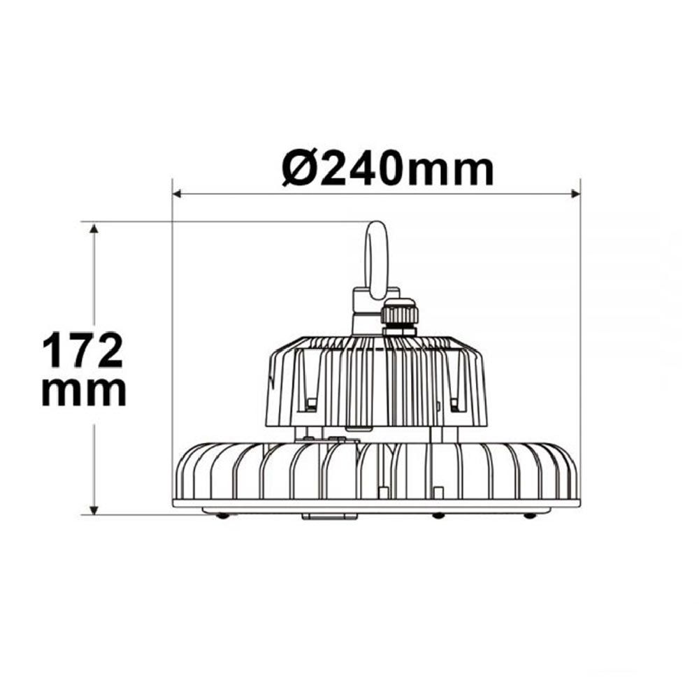 LED Hallenstrahler 120W 18000lm 120° IP65 1-10V Dimmbar Neutralweiß  Pro-Light   