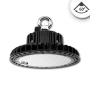 LED-Hallys 120W 18000lm 60° IP65 1-10V dæmpbar neutral hvid set nedefra med 60° strålevinkel.