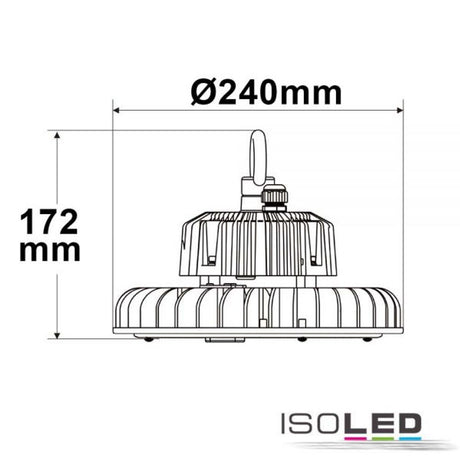 LED-sisätilojen valokeila 120W 18000Lm 90 ° IP65 1-10 V himmennettävä neutraali valkoinen valkoinen