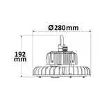 Spotlight intérieur LED 200W 28000lm 60 ° IP65 1-10V Blanc neutre dimmable