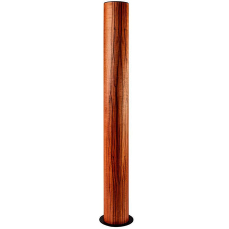 LED gulvlampe i tre Lucerna 160 cm Tineo i sylindrisk trelook med svart fot.