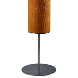 Schlichte LED Holz-Stehleuchte Arbor mit markantem Eichenfurnier und elegantem Metallfuß.