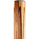 LED Holz-Stehleuchte Lucerna 160cm Satin Nussbaum aus Echtholzfurnier, stilvoller zylindrischer Schirm.