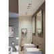 LED HomeSpa Einbauleuchte Calla Basis-Set Ø 9cm Schwarz-Matt IP65 in modernem Badezimmer-Design mit Spiegeln.