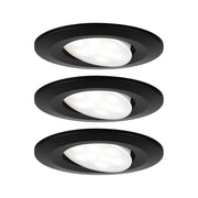 LED HomeSpa Einbauleuchte Calla Basis-Set Ø 9cm Schwarz-Matt IP65, 3er-Set LED Einbaustrahler für Feuchträume