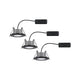 LED HomeSpa Einbauleuchte Calla Basis-Set Ø 9cm Schwarz-Matt IP65, 3er-Set Einbaustrahler