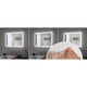 LED HomeSpa Leuchtspiegel Mirra CCT + Heizfunktion mit Touch-Schaltern im Badezimmer.