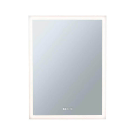 LED HomeSpa Mirra Leuchtspiegel CCT Wärme Dimmbar & Heizbar mit Touch-Schaltern für Lichtfarbe und Heizung.
