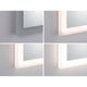 LED HomeSpa Mirra Leuchtspiegel CCT Wärme Dimmbar & Heizbar - Detailansichten der Ecken des Leuchtspiegels.
