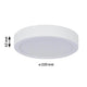 LED HomeSpa Panel Aviar Weiß Dimmbar mit Ø 220 mm und 62 mm Höhe für optimale Beleuchtung in Bädern.