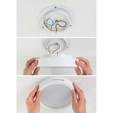 LED Homespa Panel Aviar Ø 22cm CCT control white, chrome