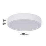 LED HomeSpa Panel Aviar Ø 22cm, dimmbar in Weiß, ideal für Feuchträume, spritzwassergeschützt.