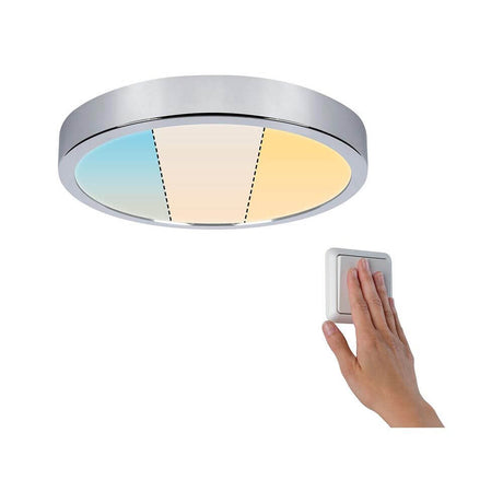 LED Panneau HomeSpa Aviar Dim-to-Warm blanc, chrome avec commande à intensité variable