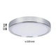 LED HomeSpa Panel Aviar Dim-to-Warm Weiß, Chrom in rundem Design mit Ø 220 mm und 62 mm Höhe.