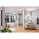 LED HomeSpa Spiegelleuchte Luno CCT-Switch Weiß im modernen Badezimmer mit Spritzwasserschutz.