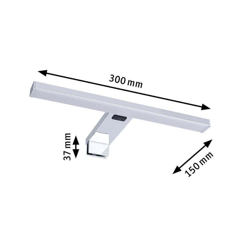 LED HomeSpa Spiegelleuchte Selo Weiß, Chrom