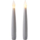 LED Kerzen 2er-Set weiß klein flackernde Dioden Warmweiß batteriebetrieben, ideal für stimmungsvolle Weihnachtsdekoration.
