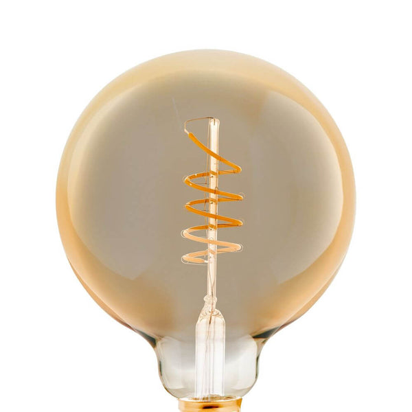 LED Lampe E27 4W Deko Leuchtmittel E27 G125, amberfarbenes Vintage-Globe-Leuchtmittel mit Spiralfilament