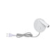 LED Lese- & Wandleuchte Tabari Weiß, Chrom mit Stecker und Kabelansatz.