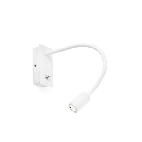 LED Leseleuchte SAMI 3W 2700K Weiß mit flexiblem Arm und modernem Design auf weißem Hintergrund.