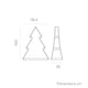 Skizze des LED Leuchtbaum Pinus 100cm Akku + Solar IP65 mit Abmessungen 100x78.4x35 cm.