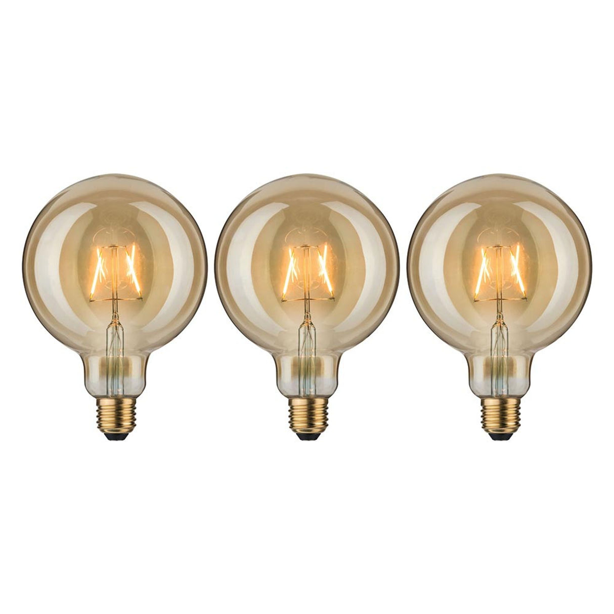 E27 2,7W LED Globe 3er Bündel 1700K Gold
