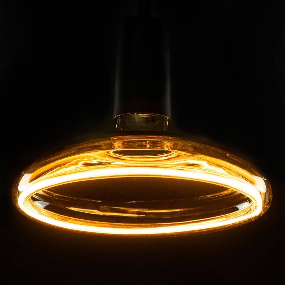 E14 & E27 LED Floating Reflektor Extra Warmweiß 1900K Dimmbar - schwebende Lichtquelle in warmem Gelbton.