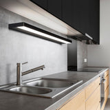 LED Lichtboard Slate Wandlampe 120cm IP44 Up & Down Schwarz-matt