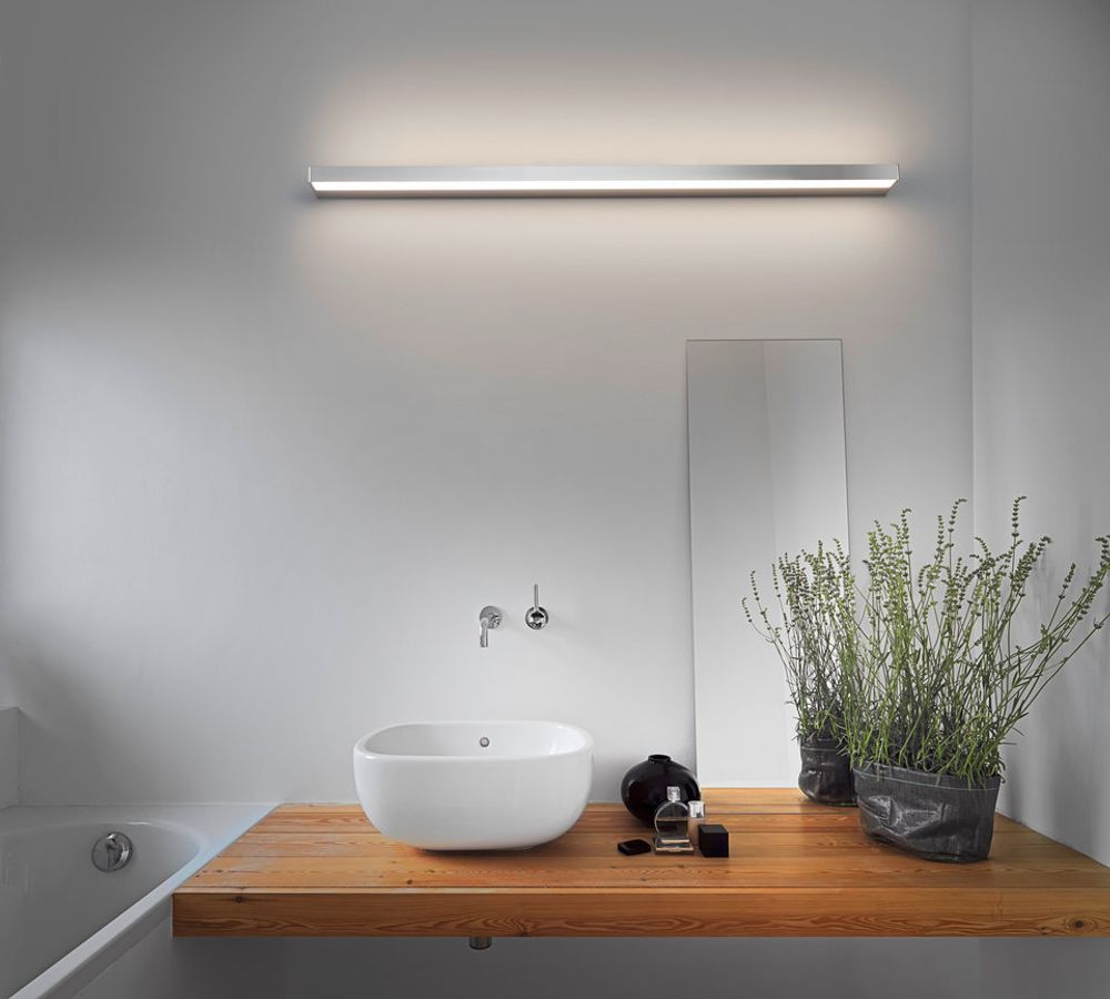LED Lichtboard Slate Wandlampe 120cm IP44 Up & Down Schwarz-matt
